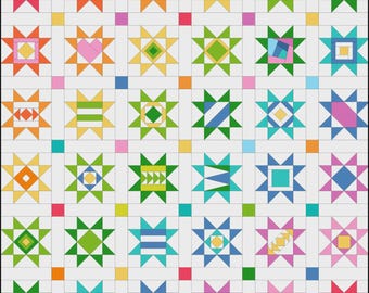 Scrappy Stars Foundation Pad 3" or 6" OPTiONS | LGD-113  LGD-114 | Leila Gardunia Design | FFP Pad | Rusty