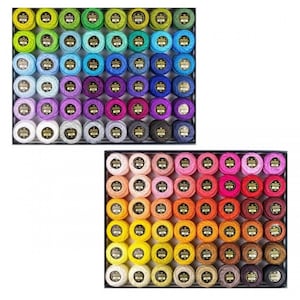 ELEGANZA Thread Collector Set | 100 Color Solid Set 8wt Ball | Perle Cotton Egyptian Long Staple | WONDERFIL Embroidery | Rusty