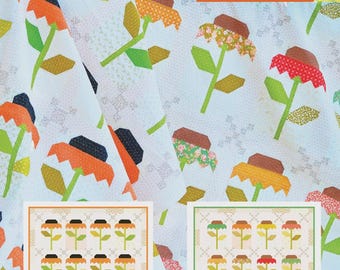 Black Eyed Susan Quilt Pattern | FTQ2002 | Fig Tree Quilts Joanne Figueroa | Flowers | Rusty