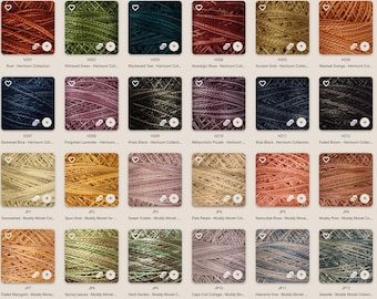 Valdani VARIEGATED 12wt Cotton Perle Ball Singles | H, JP, M Colors | Cotton Thread | Rusty