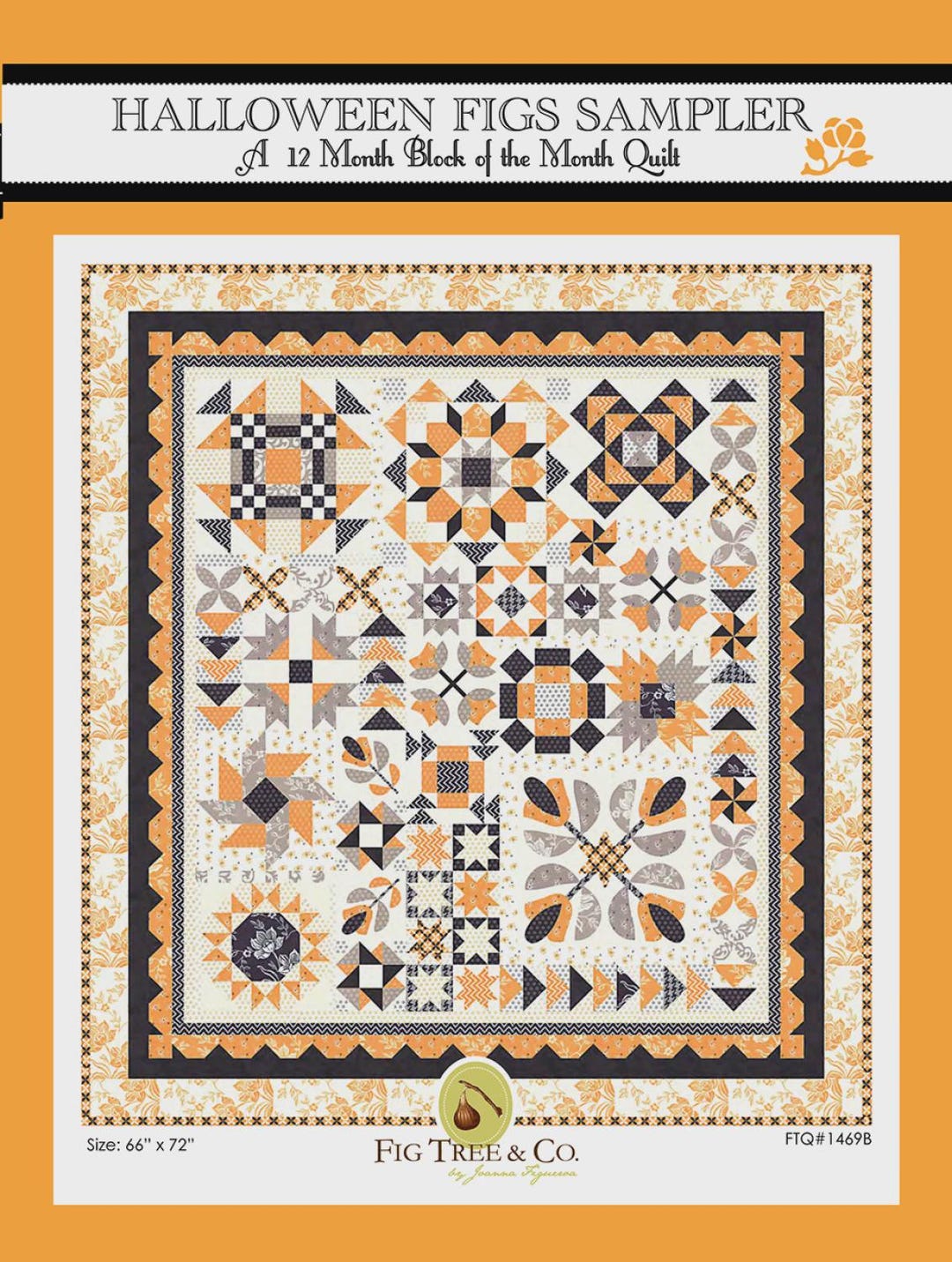 Halloween Figs Block of the Month Quilt Pattern | FTQ1469B | BOM | Fig ...