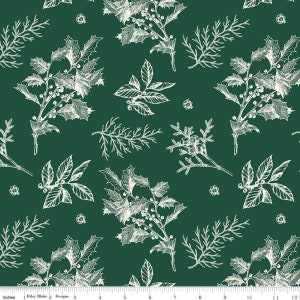 Old Fashioned Christmas Sprigs FOREST (Green) | BTY BTHY | Riley Blake Designs | Farmhouse Winter Traditional Modern Mid Century C12132
