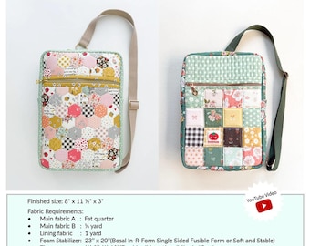 Swing and Sling Bag Pattern | Minki Kim | Crossbody Electronics Cover Tote | Rusty
