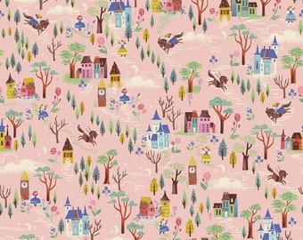 BEAUTY And The BEAST French Countryside Pink  | Half Yard | C9835-Pink Riley Blake Designs | Rusty