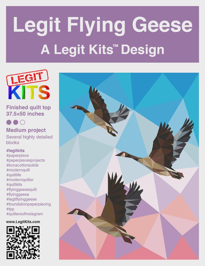 Flying Geese Quilt Pattern | LK-PT010 | Foundation Paper Pieced Pattern ...