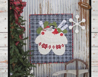Chickadee Mittens Pattern | P341 | Patch Abilities | Christmas Tree Wall Hanging | Rusty