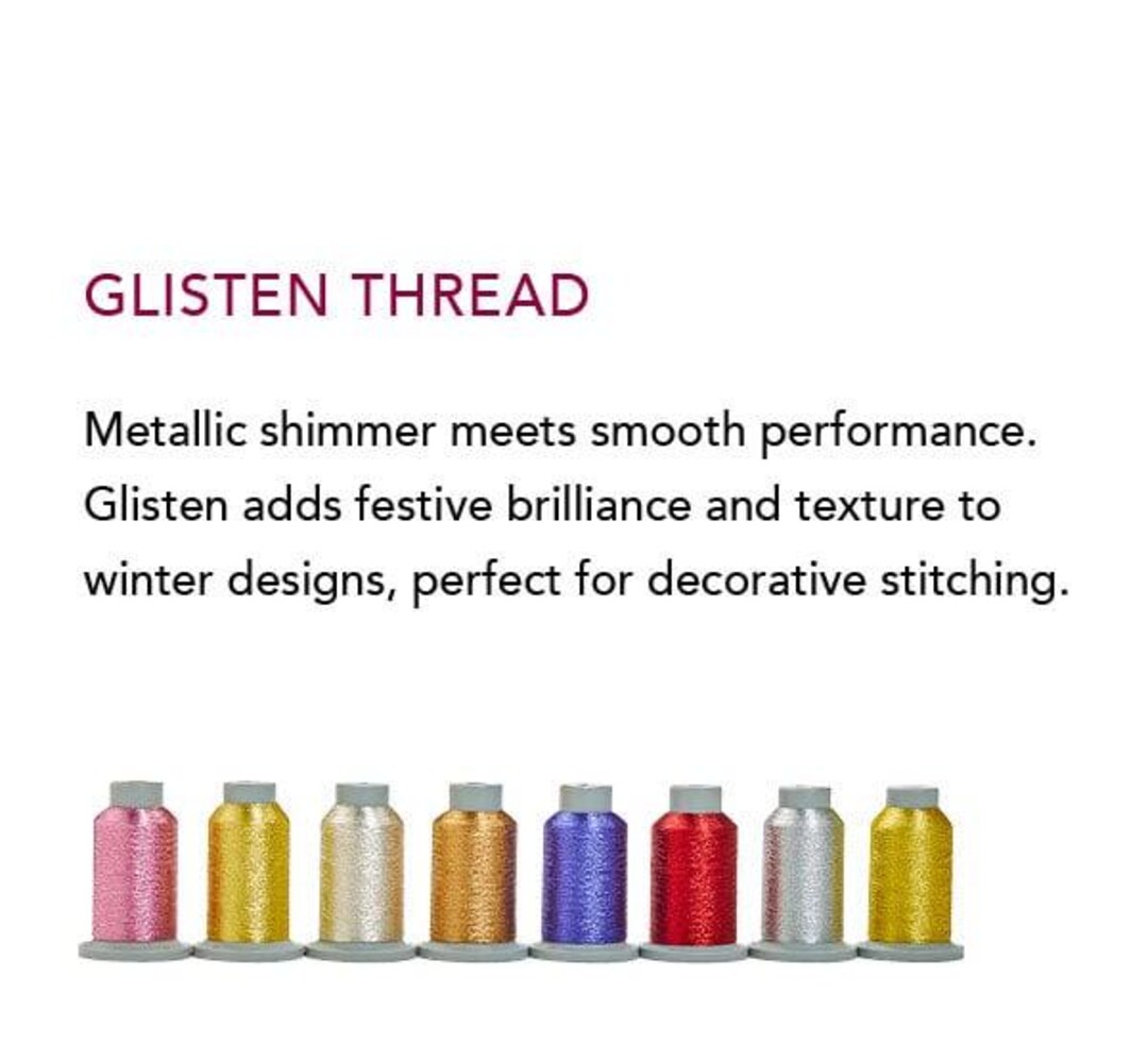 G Listen Thread GLISTEN Thread Metallics Singles COLORS | Spools 730 Yds | | Fil-tec ...