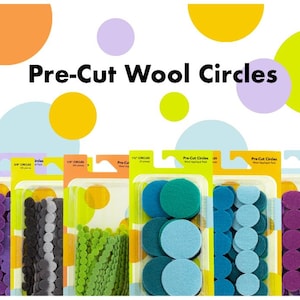 Sue Spargo Wool Circles Precut Applique Pack | Size Options | Superior Grade A Australian Merino Wool | Folk Art Primitive Penny Rug | Rusty