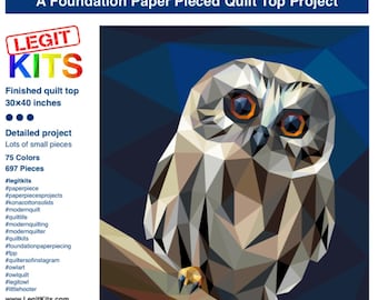 Legit Little Hooter Foundation Paper Pieced Pattern | Owl Quilt | Rusty