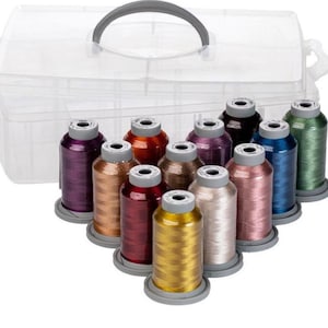 FALLING For AUTUMN THREAD KiT | Glide Kimberbell | 12 Spools | Machine Embroidery Quilt Applique Project | With or Without Case