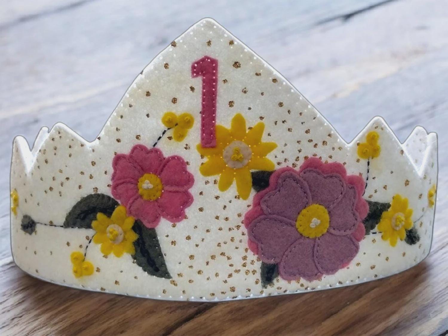Flower Birthday Crown Kit | RK0625 | Rachel's of Greenfield | Felt