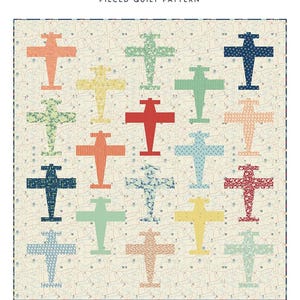 LAX Quilt Pattern | Airplane Pattern | Edyta Sitar Laundry Basket Quilts | 67x69 | Rusty