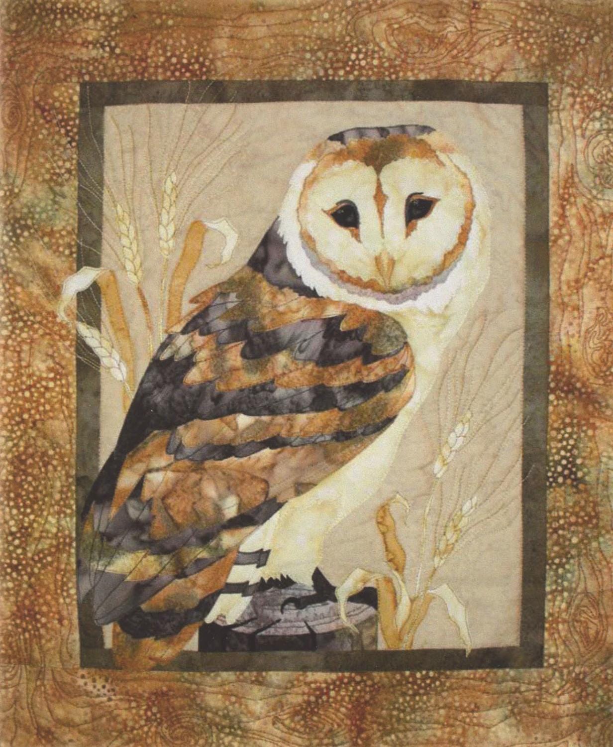 Mellow Meadow Owl Fusible Applique Art Quilt Pattern | MG004TW* | From Toni Whitney Design | Owl Wal