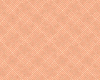 Wildwood Wander Crosshatch PEACH  | BTY BTHY | Katherine Lenius Riley Blake Designs | Geometric Squares Tonal C12435
