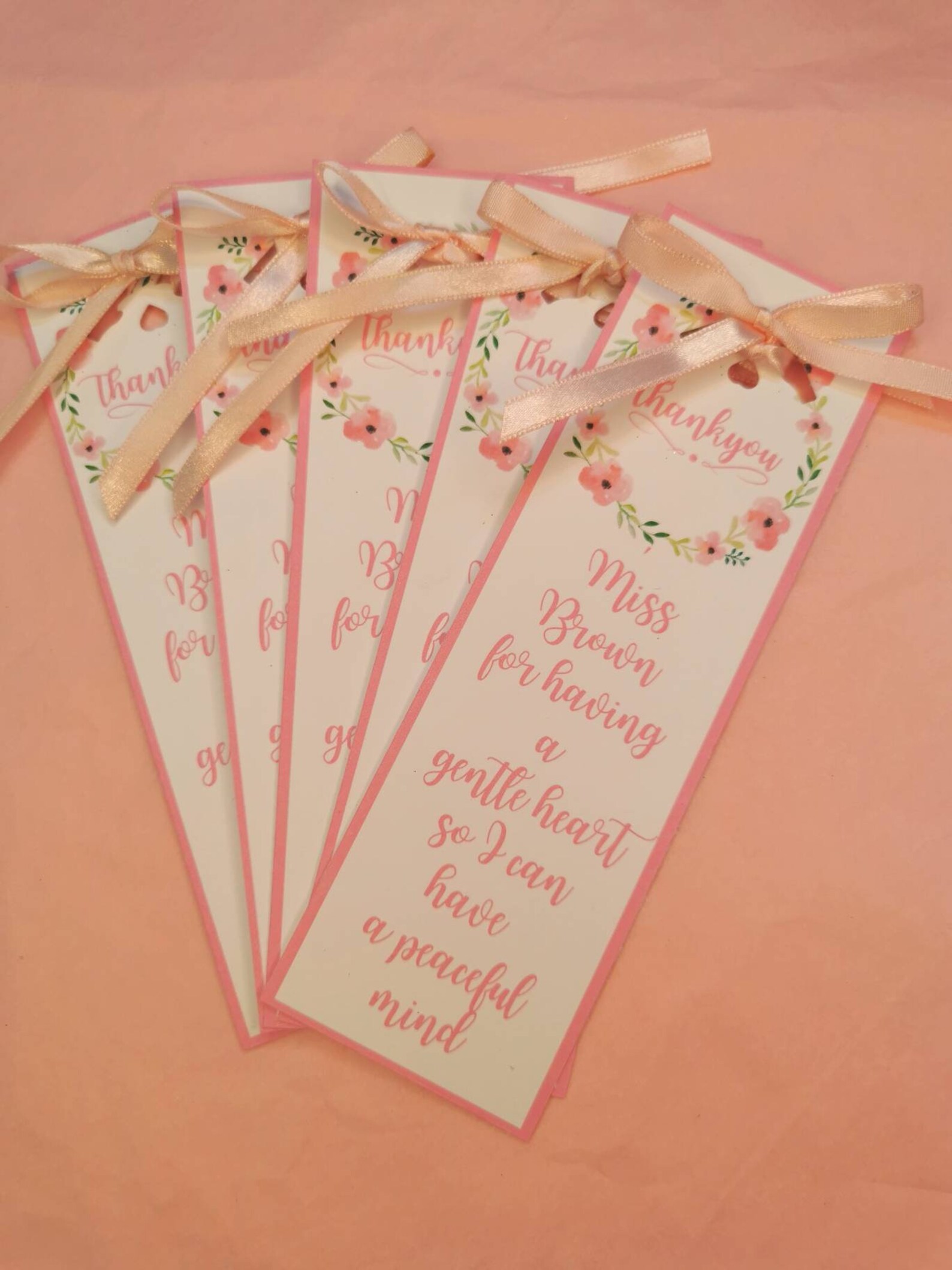 Thankyou Teacher Bookmark Teacher Gift Book Marks 5 Etsy UK