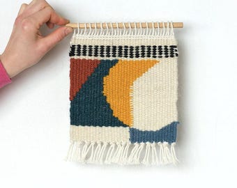 Small tapestry kilim  ABSTRACT | Modern decoration | Handwoven wall rug