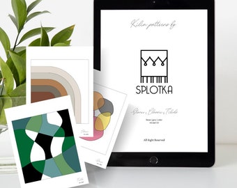 Webmuster für Kelims und Wandteppiche | 3 Vorlagen + 3 Farben + 2 Größen