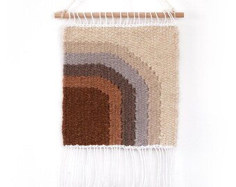 Small tapestry kilim  CLASSIC | Beige decoration | Handwoven wall rug