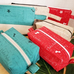 Guam/Chamorro Villages Pattern Box/Pouch Bag
