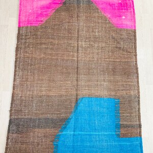 AMAZING KILIM RUG - Flatweave Kilim Woven Rug - Brown and Pink kilim, kilim Area Rug, Moroccan Kilim Rug