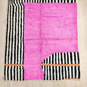 Moroccan Pink Rug, Pink Shag Rug, Moroccan Berber Rugs, Beni Ourain Moroccan Rug
