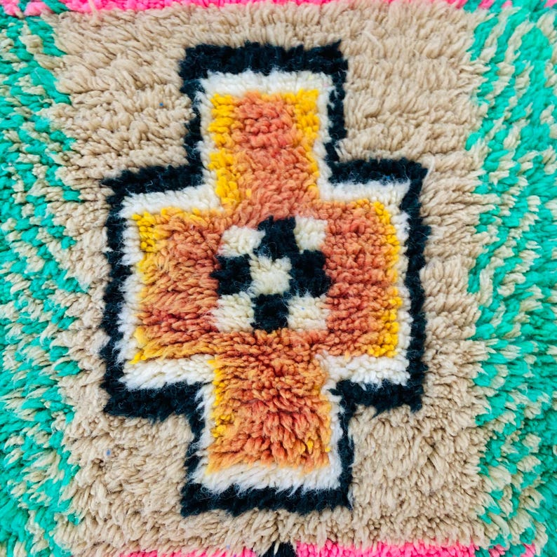 Authentic Pink Beni Ourain Rug, Custom Made Moroccan Pink Rug, Berber Pink Rug, Large Pink Area Rug