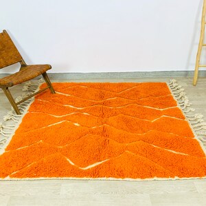 Custom-made-Orange-Beni-Ouarain-Rug