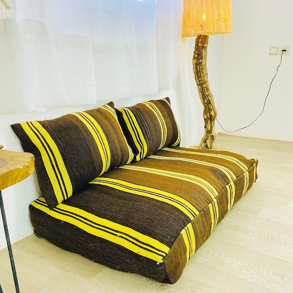 Moroccan Floor Couch, Complet Set Large Moroccan Floor Cushion, Moroccan Sofa, Yoga Meditation Cushion, Floor Seating [UNSTUFFED]