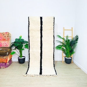 Custom Moroccan Beni Ourain Rug, Authentic Handmade Rugs, Custom Made Hnadwoven Carpet, Berber Large Rug, White & Black Rug, Custom Rug