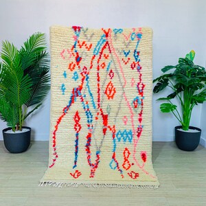 Moroccan Colorful Beni Ouarain Rug, Authentic Handmade Rugs, Custom Made Hnadwoven Carpet, Living Room Large Carpets, Area Rugs, Custom Rug