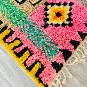 Authentic Pink Beni Ourain Rug, Custom Made Moroccan Pink Rug, Berber Pink Rug, Large Pink Area Rug