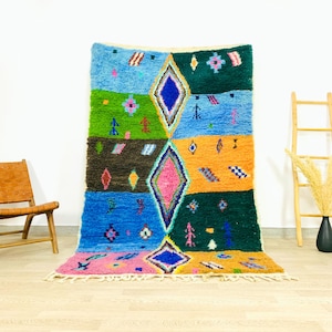 MOROCCAN WOOL RUG, Artistic Beniouarain Rug, Custom made Pinky Rug , Tribal Colorful Rug, Large Area Rug, Tapis Marocain, Morokko Tepisch