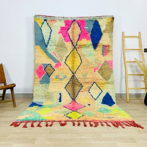 Authentic Moroccan Rug - Pink Boujaad Rug 5x8 FT