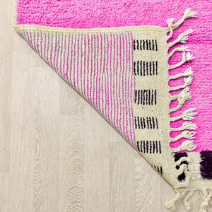 Moroccan Pink Rug, Pink Shag Rug, Moroccan Berber Rugs, Beni Ourain Moroccan Rug