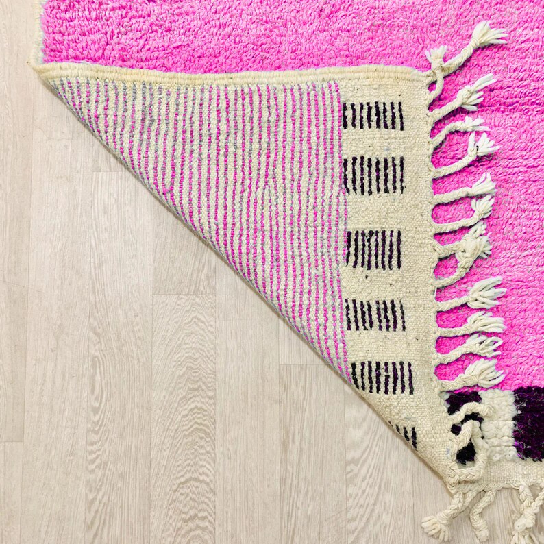 Moroccan Pink Rug, Pink Shag Rug, Moroccan Berber Rugs, Beni Ourain Moroccan Rug