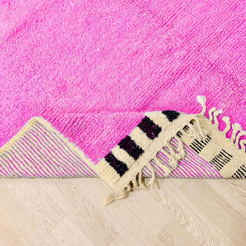Moroccan Pink Rug, Pink Shag Rug, Moroccan Berber Rugs, Beni Ourain Moroccan Rug