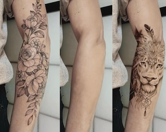 Maqueta de tatuaje personalizada / Vista previa de tatuaje realista / Diseño de tatuaje de cobertura / Colocación de tatuaje digital