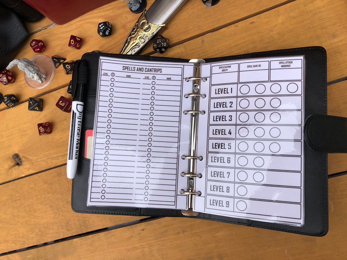 dnd travel binder