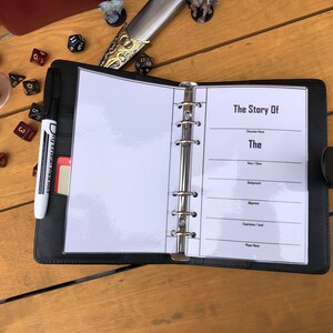 D&amp;D Reusable Character Sheet Binder - Etsy