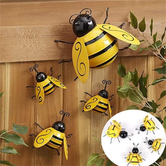 Garden decor Metal Bumble Bee Decor For Garden Accent Yard | Etsy