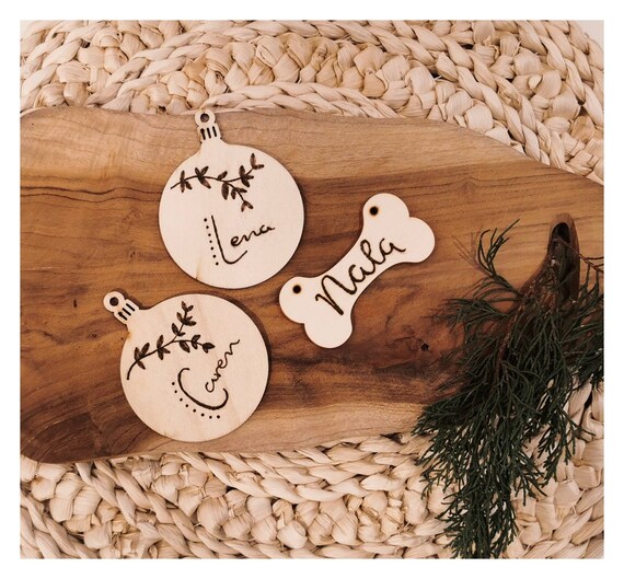 Wood Ornaments With Your Name Etsy UK