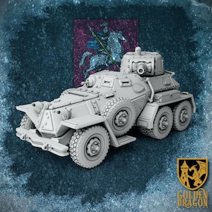 Russian Empire BA-36 Armored Scout Car • Golden Dragon Games •  3D Printed Tabletop Miniature •