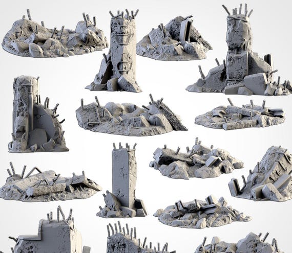 City Debris • Grimdark Gothic • Scatter Terrain • Txarli Factory