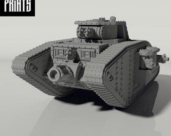Grim MKIV "Markador" Heavy Battle Tank • Modular • Grim Prints •  FDM Printed Wargaming Tank •