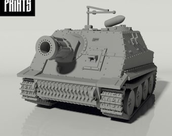 Grim SturmTiger Assault Gun / JagdTiger Tank Destroyer • Modular • Grim Prints •  FDM Printed Wargaming Tank •