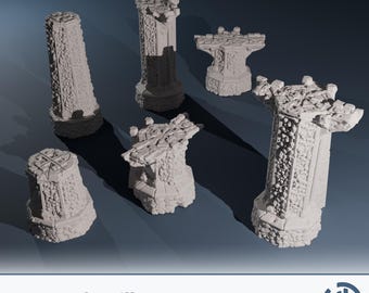 Kraken Redoubt Heretic Towers • Wargame Terrain • Multi Piece Set • FDM printed