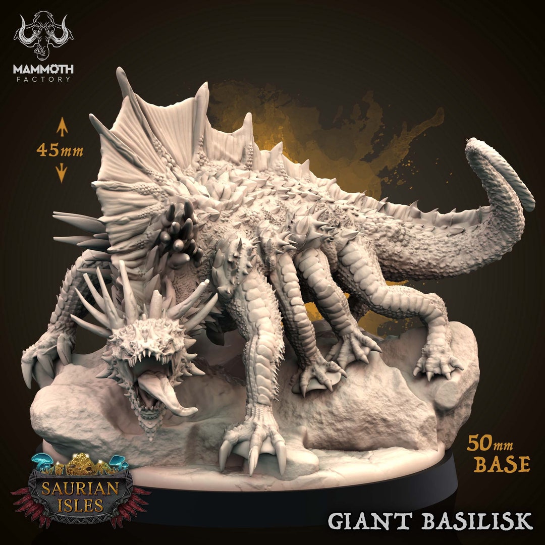 Giant Basilisk Saurian Isles Mammoth Factory 3D Printed Etsy