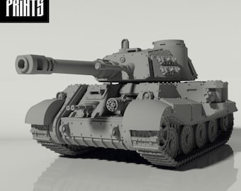 Grim Tiger II Heavy Tank • Modular • Grim Prints •  FDM Printed Wargaming Tank •