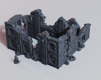 Ruined Factory • Wargame  Terrain • Multi piece • FDM printed