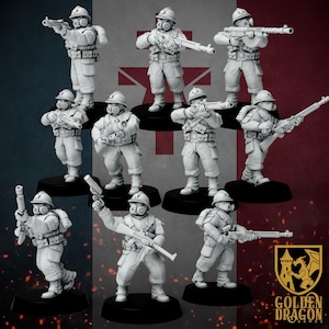 New French Republic • Republican Guard • Golden Dragon Games •  3D Printed Tabletop Miniature •